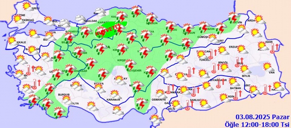 30 Kente Sağanak Yağış Uyarısı