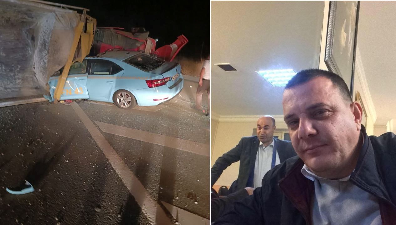 korkunc olum hafriyat kamyonu taksinin uzerine devrildi bA3k2MJq